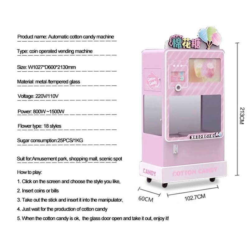 China Bottom price Cut Prize Game Machine - coin operated automatic cotton candy machine – Meiyi factory and suppliers | Meiyi detail pictures
