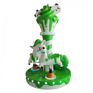 coin operated horse kiddie rides game machine little carousel for 3 players