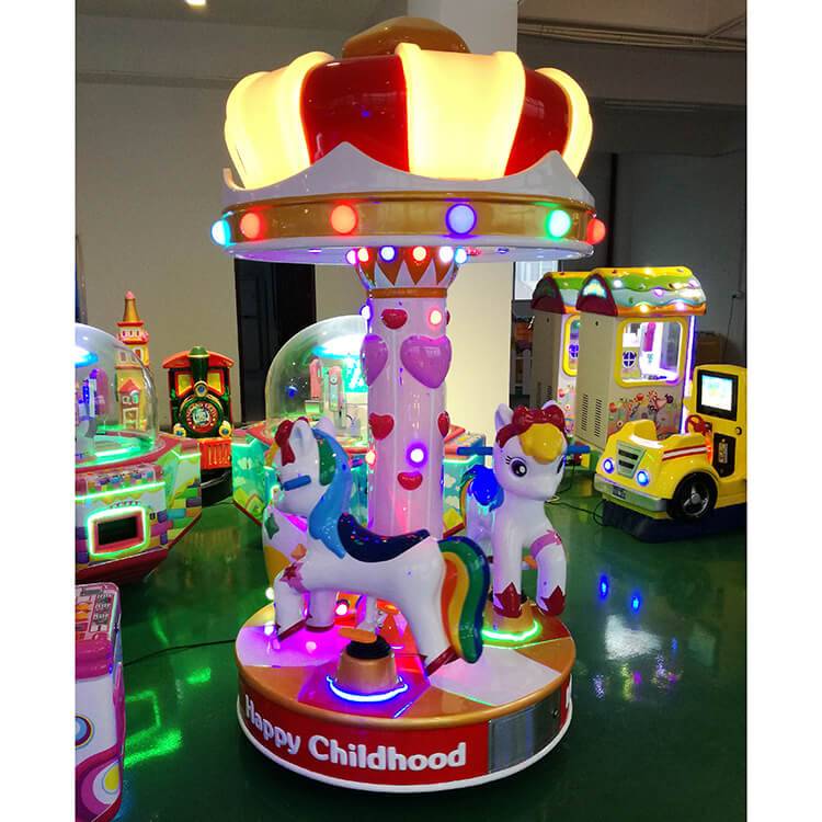 China Excellent quality Fire Truck Kiddie Ride - coin operated carousel horse kiddie rides game machine for 3 kids – Meiyi factory and suppliers | Meiyi detail pictures