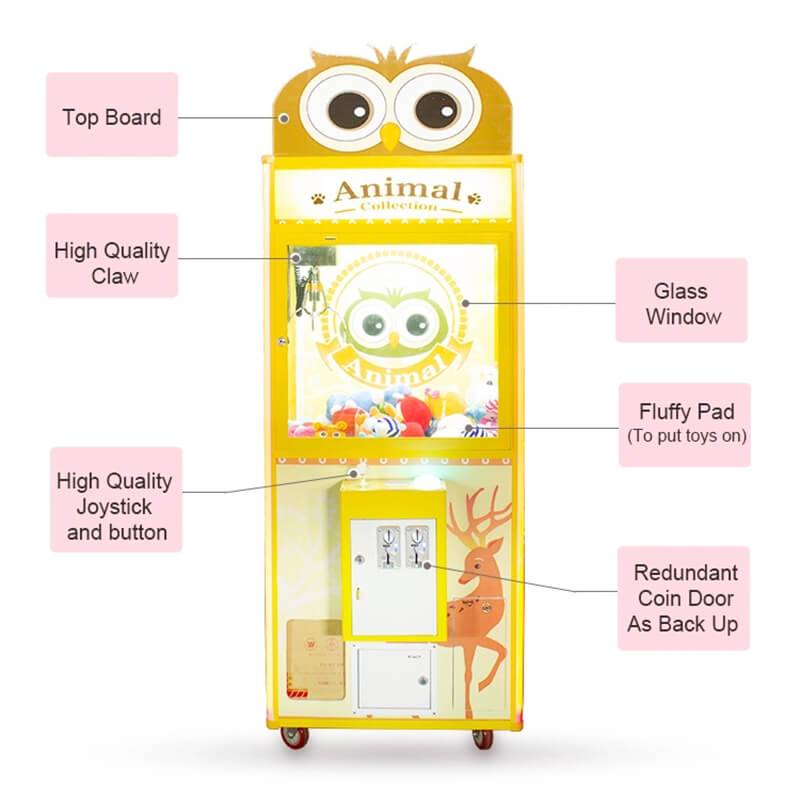 China Chinese Professional Lollipops Vending Machine - Custom made coin operated toy claw game machine vending prize machine – Meiyi factory and suppliers | Meiyi detail pictures