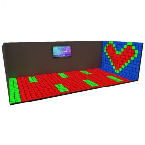 New Arrival jump grid interactive game activate games sport game machine led floor game
