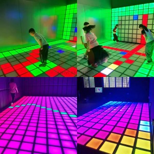 China New Arrival jump grids interactive game activate games led floor sport game room factory and suppliers | Meiyi