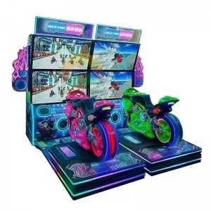 New arrival Coin Operated  simulator racing game machine dual screen dynamic motorcycle game machine video game machine