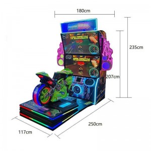 China New arrival Coin Operated  simulator racing game machine dual screen dynamic motorcycle game machine video game machine factory and suppliers | Meiyi